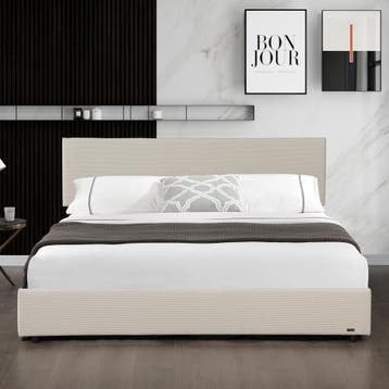 Tweepersoonsbed Juva met matras en opbergruimte 180x200 cm b, Verzenden, Nieuw