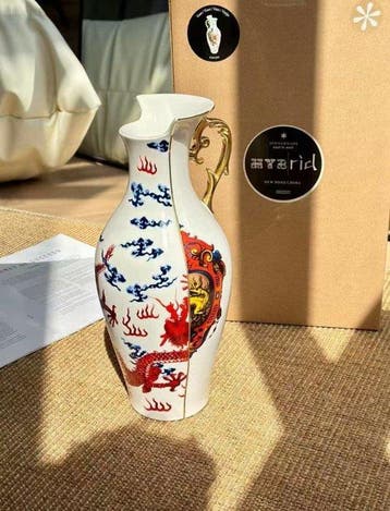 Flesvaas - Keramiek - Italiaanse Seletti vaas – Chinees rode
