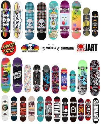 100-den Skateboard van Santa Cruz, Globe, Birdhouse, Tony H, Ophalen of Verzenden, Nieuw, Skateboard