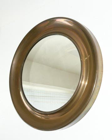 Wandspiegel- Dia 62 cm - Glas, Koper - Regency Stijl, Nieuw
