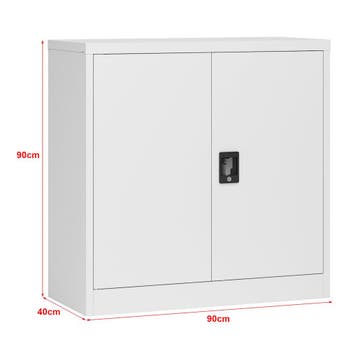 [en.casa] Kantoorkast Molise met slot sleutels 90x40x90 cm l, Verzenden, Nieuw in verpakking