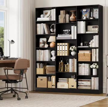 Boekenkast met 17 Vakken – Hoge Opbergkast en Organizer, Huis en Inrichting, Kasten | Boekenkasten, Verzenden, Nieuw