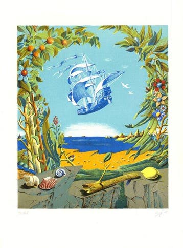 George Sprio (1909-1984) - Bateau en haute mer