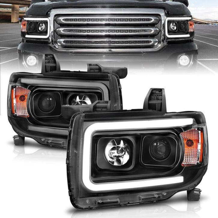 ANZO 2015+ GMC Canyon Projector Headlights w/ Plank Style, Auto-onderdelen, Verlichting, Ophalen of Verzenden