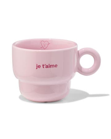 HEMA Mok 240ml keramiek hartjes, Verzenden, Nieuw