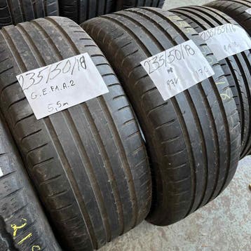 2 x Goodyear 235-50-18 Zomerbanden 5,5mm, 18 inch, Gebruikt, Ophalen of Verzenden, 235 mm