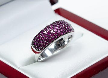 Zonder minimumprijs - Ring - 925 zilver - 2.00 ct robijnen, Sieraden, Tassen en Uiterlijk, Ringen, Nieuw