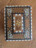 Sieradendoos - Hout - Vintage handgemaakt, Antiek en Kunst