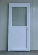 NIEUW! Kunststof Deur met Kozijn met aanslagrand, voorraad, 100 tot 120 cm, Nieuw, Ophalen of Verzenden, Buitendeur
