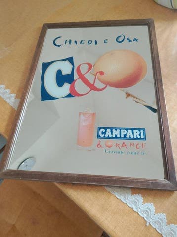 Campari - Spiegel- spiegel - Gespiegeld - Vintage spiegel