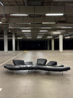 Edra Flap Sofa | Zwart Leer | NIEUWSTAAT + Garantie, Huis en Inrichting, Hoekbank, 300 cm of meer, Ophalen of Verzenden, Zo goed als nieuw