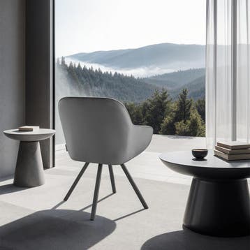 Draaibare fluwelen stoel Snug, gestoffeerd, Huis en Inrichting, Stoelen, Verzenden, Nieuw