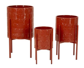 VAASHOUDER BOOGSET 3 STUKS CM Ø 36X56,5-30X48,5-24X37,5, Huis en Inrichting, Woonaccessoires | Vazen, Ophalen of Verzenden, Nieuw