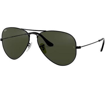 Ray-Ban RB3025 L2823 Aviator Zonnebril - 58mm - Zwart/Groen, Verzenden, Nieuw