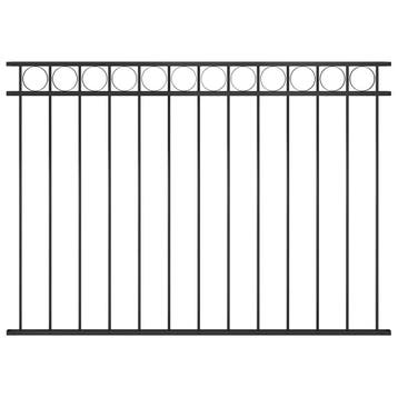 vidaXL Schuttingpaneel ASSEN staal 163x120 cm zwart, Verzenden, Nieuw, IJzer, 2 meter of meer