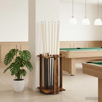 vidaXL Biljartkeu standaard Bewerkt hout 42 x 43 x 60 cm Oud, Sport en Fitness, Biljarten en Poolen, Verzenden, Nieuw
