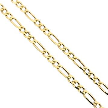 Gouden Figaro schakelketting, Ophalen of Verzenden, Gebruikt, Goud, Goud