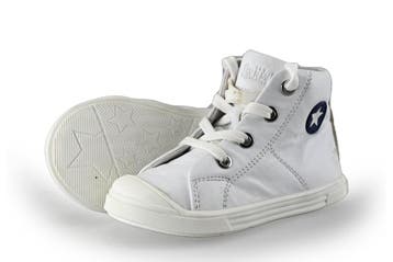 Jopper Hoge sneakers Jongens in maat 24 Wit, Verzenden, Schoenen, Zo goed als nieuw, Jongen of Meisje
