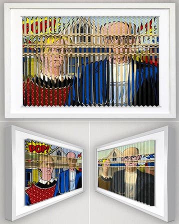 POPLEA - Poplea - AMERICAN GOTHIC ROY (2000) - cinétique 3, Antiek en Kunst, Kunst | Schilderijen | Modern