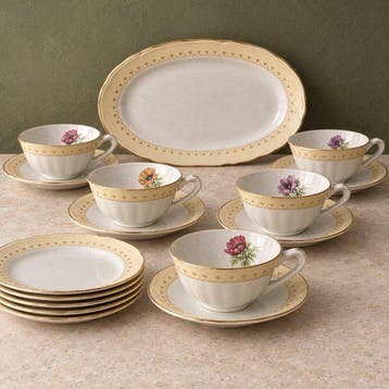 LAmandinoise - Koffie- en theeservies (16) - 9727 - Faience