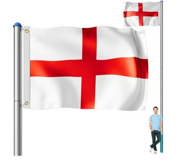 Aluminium vlaggenmast 650cm incl Engeland/UK vlag, Verzenden, Nieuw