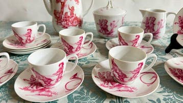 Haviland & Co. Limoges - Koffieservies -  Toile Art de