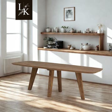 Deens ovale eettafel – teak – direct leverbaar, Huis en Inrichting, Tafels | Eettafels, Scandinavisch, organisch, Deens ovaal, klassiek, vloeiend