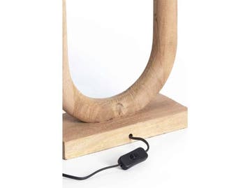 Light & Living Paceco - Tafellamp - Houten lampvoet - Bruin, Huis en Inrichting, Lampen | Tafellampen, Verzenden, Nieuw