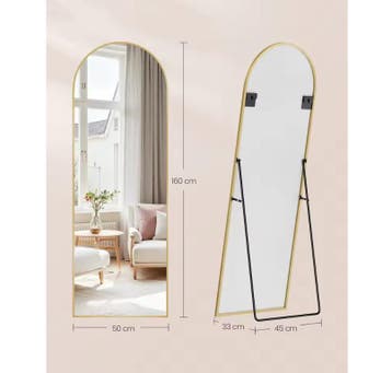Volledige Lichaamsspiegel 160×50 cm met Gebogen Frame, Verzenden, Nieuw