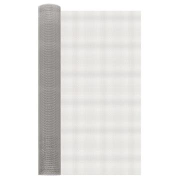 vidaXL Gaas Scherm 80 x 1000 cm 6 Mesh RVS 201 Zilverkleurig, Tuin en Terras, Verzenden, Nieuw, IJzer