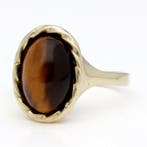 Ring - 14 karaat Geel goud - Tijgeroog, Nieuw