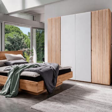 Forestales Brooklyn Massief Eikenhout Kledingkast - 240cm 4-, Nieuw
