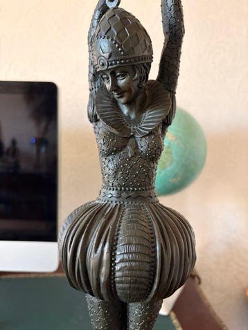 sculptuur, La Bayadère - 52 cm - Brons, Marmer
