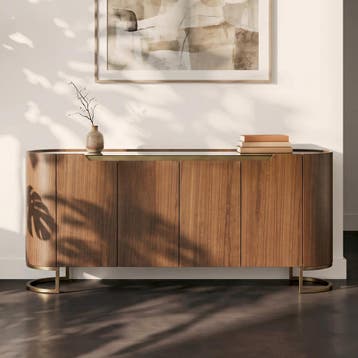 *WOONWINKEL* Kare Design Giorgio Ovaal Dressoir Walnoot En M, Verzenden, Nieuw