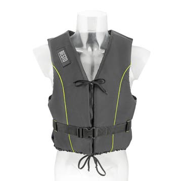 Besto Zwemvest Dinghy Zipper 50N Zwart/Geel Striping, Ophalen of Verzenden, Nieuw