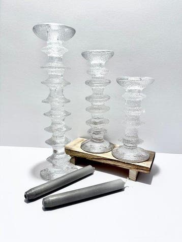 Iittala - Timo Sarpaneva - Kandelaar Festivo (3) - Bevroren