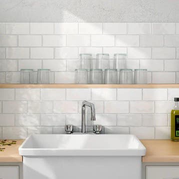 Wandtegel Wit 7,5x15cm (Muurtegels, Muur- en plafondtegels), Nieuw, Minder dan 20 cm, 10 m² of meer, Wandtegels