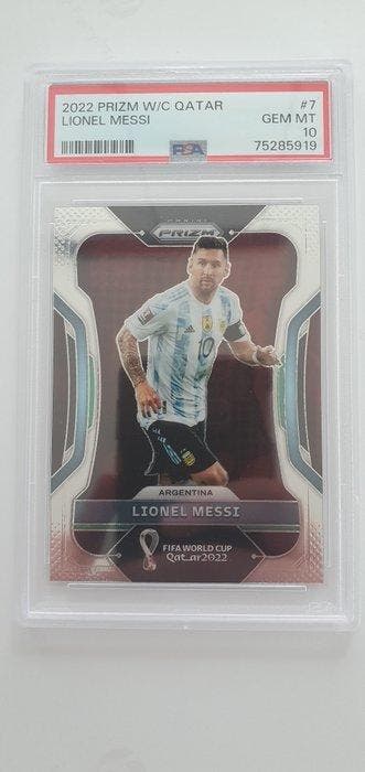 2022 Panini Prizm Lionel Messi #7 Graded card - PSA 10 - 1, Nieuw