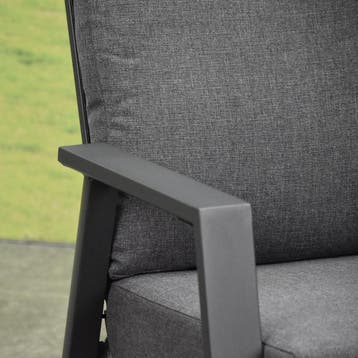 Vegas lounge balkonset 2 delig verstelbaar antraciet, Ophalen of Verzenden, Nieuw, Aluminium