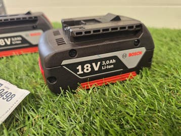 Online veiling: Bosch accu 18V 3,0Ah Li-Ion (2 stuks), Nieuw
