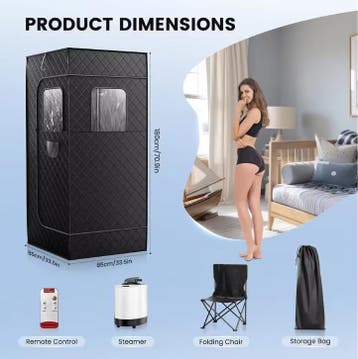 Volledige Lichaam Stoomsauna 1000W Eenpersoons Met Remote, Verzenden, Nieuw
