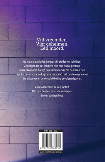 One of Us Is Lying / Een van ons liegt 9789000383931, Boeken, Verzenden, Gelezen, Karen M. McManus