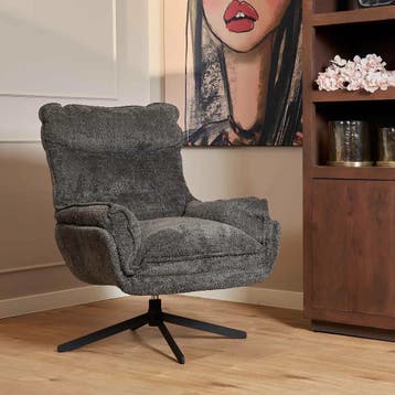 Fauteuil Vera | Dark Grey | Starfurn, Huis en Inrichting, Ophalen of Verzenden, Nieuw