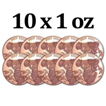 Verenigde Staten. 10 x 1 oz Cryptid Creatures Drop Bear 999