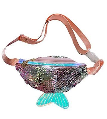 KIMU® Heuptasje Kinderen Klein Tasje Zeemeermin Lichtroze Pa, Sieraden, Tassen en Uiterlijk, Tassen | Damestassen, Ophalen of Verzenden
