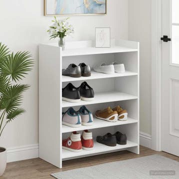 vidaXL Schoenenkast met opslag Wit 73,5 x 36 x 92 cm Bewerkt, Verzenden, Nieuw