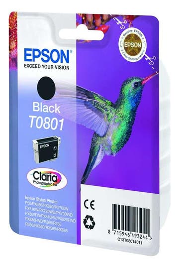 Epson Hummingbird Singlepack Black T0801 Claria Photograp..., Verzenden, Nieuw, Overige typen