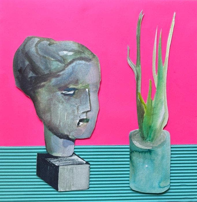 Nora Ampova - Static Conversation, Antiek en Kunst, Kunst | Schilderijen | Modern