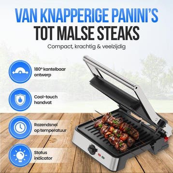 2dekans | Strex Tosti Apparaat XL Met Temperatuurregeling -, Ophalen of Verzenden, Zo goed als nieuw