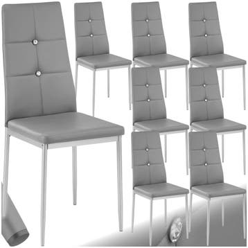 Eetkamerstoelen, kunstleer met strass steentjes, Verzenden, Nieuw